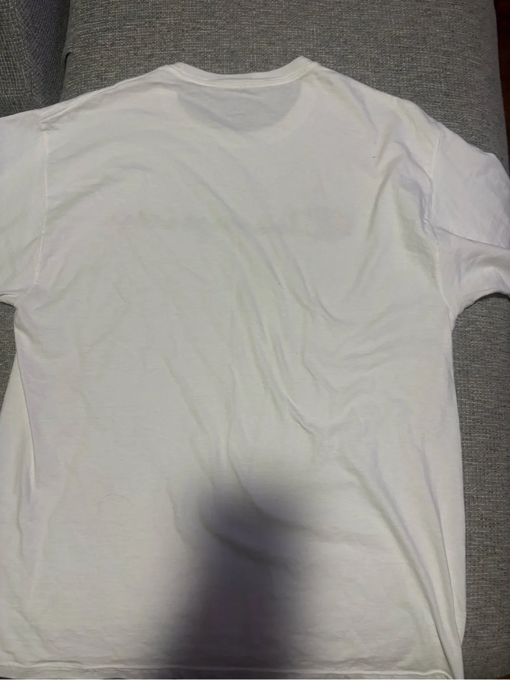 Champion White Tee with Blue Script Logo and Red Accent - Picture 3 of 3